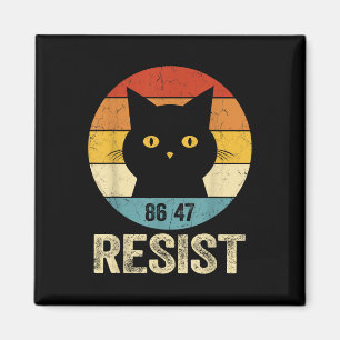 Resist Anti Trump Tee Retro Resist Anti Trump Cat Magnet