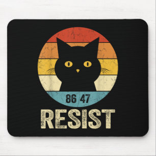 Resist Anti Trump Tee Retro Resist Anti Trump Cat  Mouse Pad