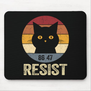 Resist Anti Trump Tee Retro Resist Anti Trump Cat  Mouse Pad