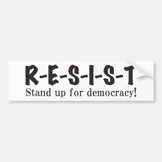RESIST - B&W BUMPER STICKER (Front)