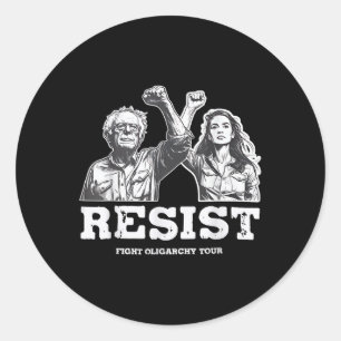 Resist Bernie Sanders Freedom Us National Service  Classic Round Sticker