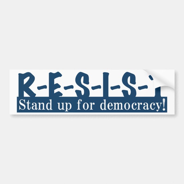 RESIST - blue Bumper Sticker (Front)