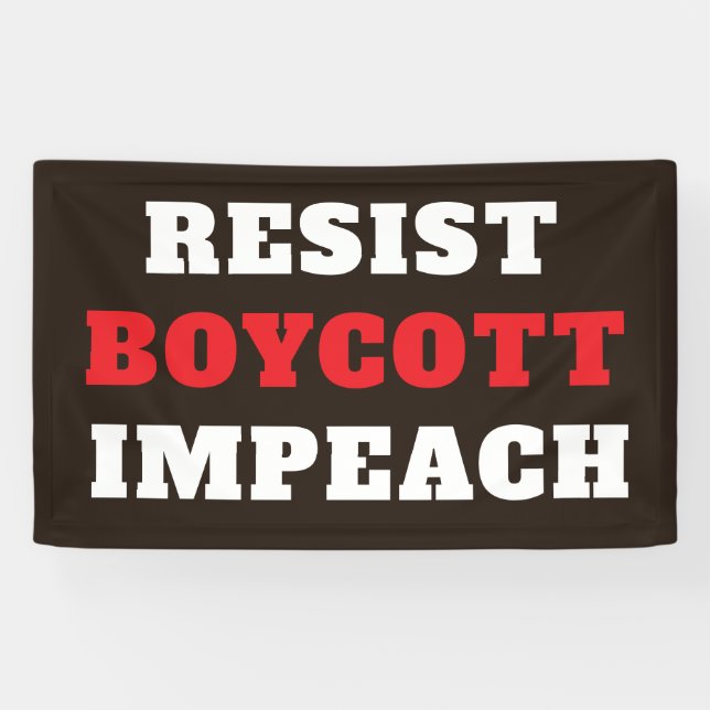 Resist Boycott Impeach  Banner (Horizontal)