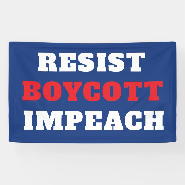 Resist Boycott Impeach  Banner (Horizontal)