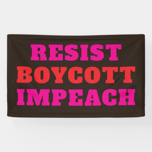 Resist Boycott Impeach  Banner (Horizontal)