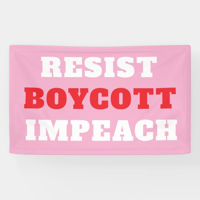 Resist Boycott Impeach  Banner (Horizontal)
