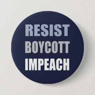 Resist Boycott Impeach Trump 7.5 Cm Round Badge