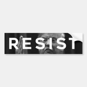 RESIST bumper sticker, black and white Sticker