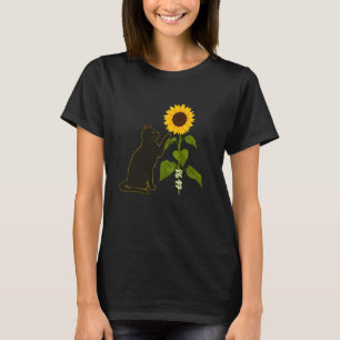 Resist Cat Floral Boho 8647 Sunflower Subtle Cat L T-Shirt