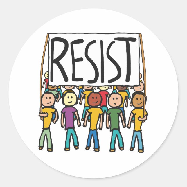 Resist Classic Round Sticker (Front)