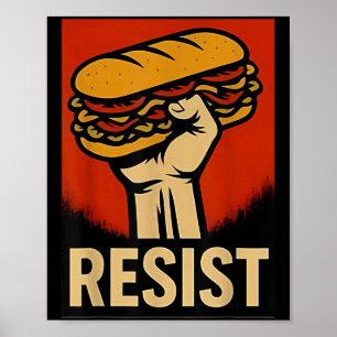 Resist Dc Sandwich Thrower  Poster
