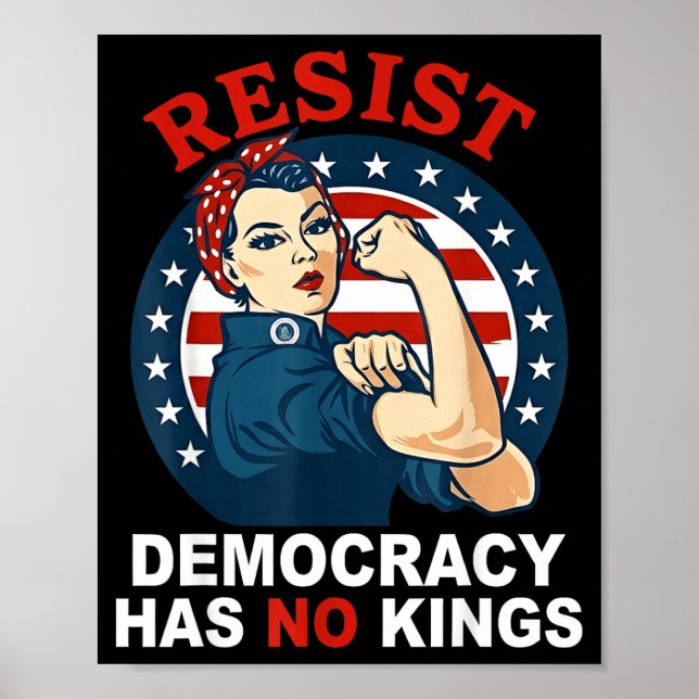 Resist democracy has kings woman's girl america poster (Front)