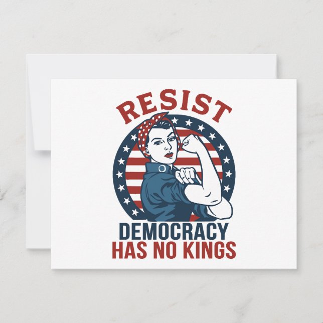 resist democracy has no kings invitation (Front)