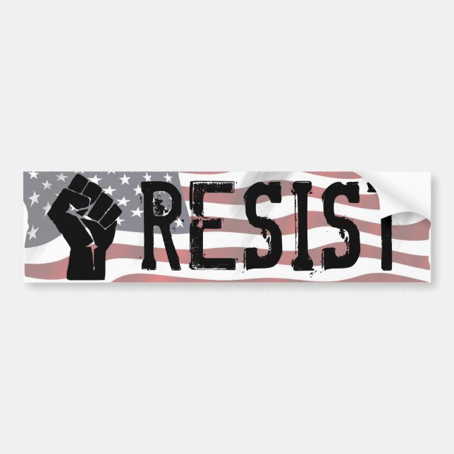 Resist Donald Trump Shirt "Resist Fist" Bumper Sti Sticker (Front)