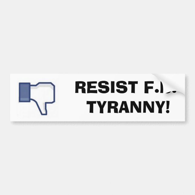 Resist facebook bumper sticker (Front)