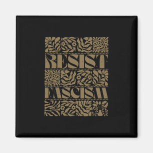 Resist Fascism Boho Floral Subtle Anti Trump Socia Magnet