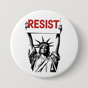 Resist Fascism Floral Transgender LGBTQ Anti-Trump 7.5 Cm Round Badge