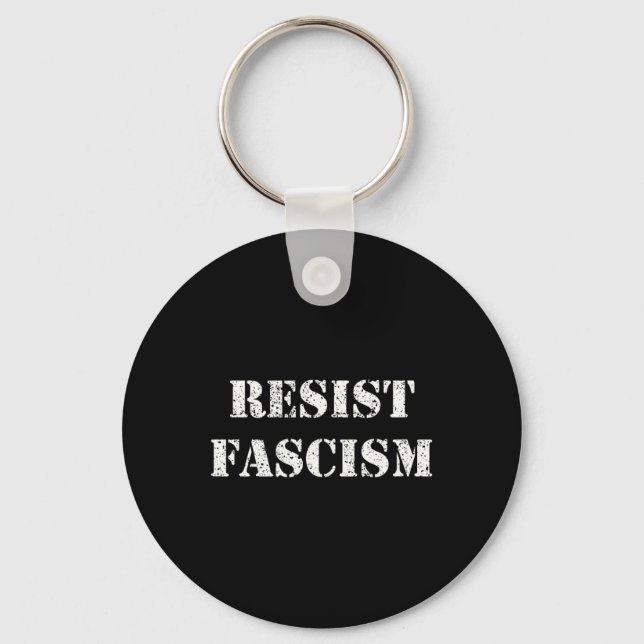 Resist Fascism  Key Ring (Front)