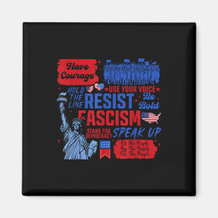 Resist Fascism Liberal Activist Statue Of Liberty Magnet
