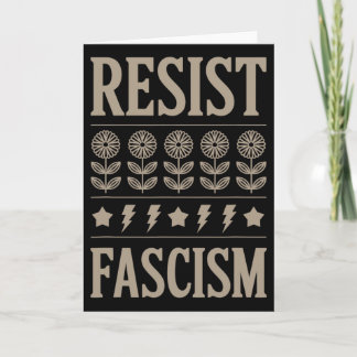 Resist Fascism Protest Trump Anti Trump 10 Card