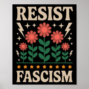 Resist Fascism Protest Trump Anti Trump 14 Poster