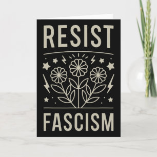 Resist Fascism Protest Trump Anti Trump _1 Card