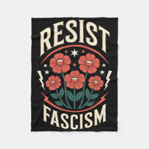 Resist Fascism Protest Trump Anti Trump 2 Fleece Blanket