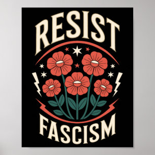 Resist Fascism Protest Trump Anti Trump 2  Poster