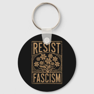 Resist Fascism Protest Trump Anti Trump 3 Key Ring