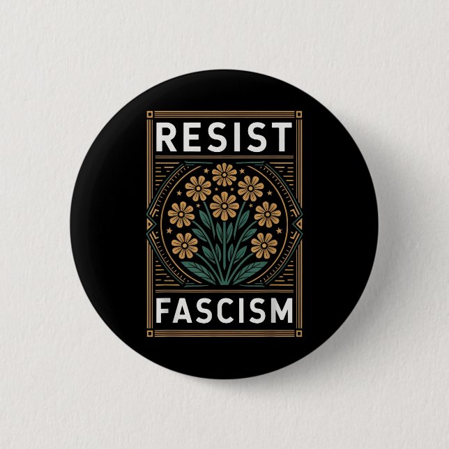 Resist Fascism Protest Trump Anti Trump _4  6 Cm Round Badge (Front)