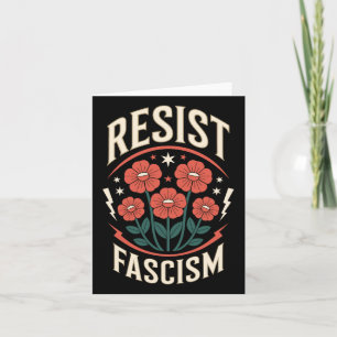 Resist Fascism Protest Trump Anti Trump 4 Card