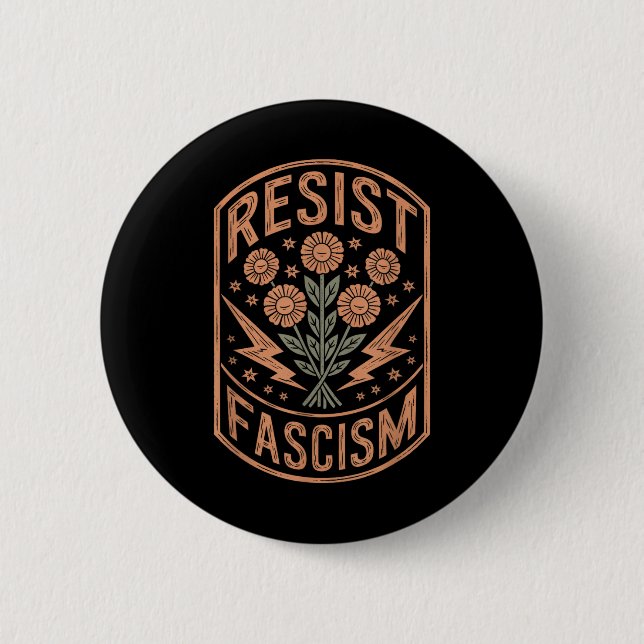Resist Fascism Protest Trump Anti Trump _5  6 Cm Round Badge (Front)