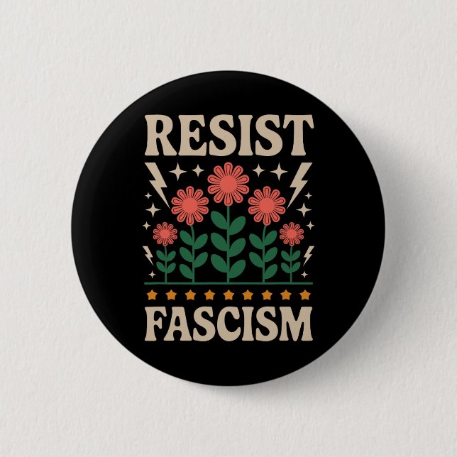 Resist Fascism Protest Trump Anti Trump 5  6 Cm Round Badge (Front)