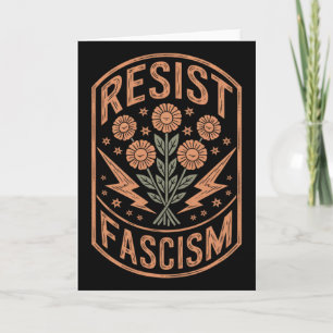 Resist Fascism Protest Trump Anti Trump _6 Card