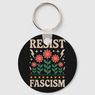 Resist Fascism Protest Trump Anti Trump Key Ring