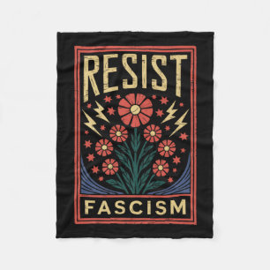 Resist Fascism Protest Trump Anti Trump Premium Fleece Blanket