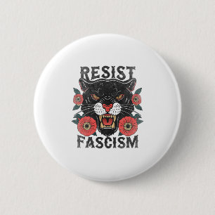 Resist Fascism Tiger Anti-trump Social Justice Fem 6 Cm Round Badge