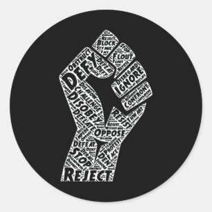 #resist Fist Anti Trump Impeach Trump Classic Round Sticker
