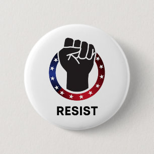 Resist Fist Anti Trump Protest Political - Resist  6 Cm Round Badge