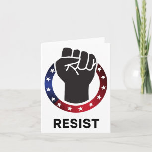Resist Fist Anti Trump Protest Political - Resist Card