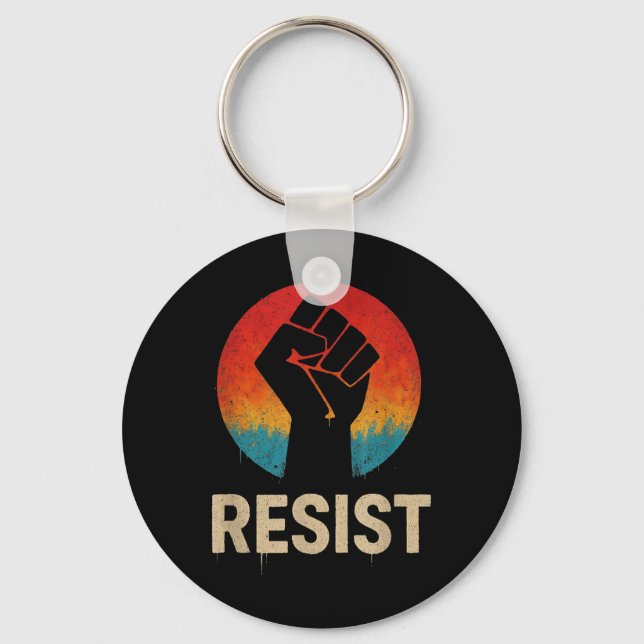 Resist Fist  Key Ring (Front)