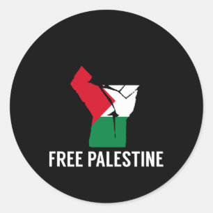 Resist Fist Palestinian Flag - Free Palestine  Classic Round Sticker
