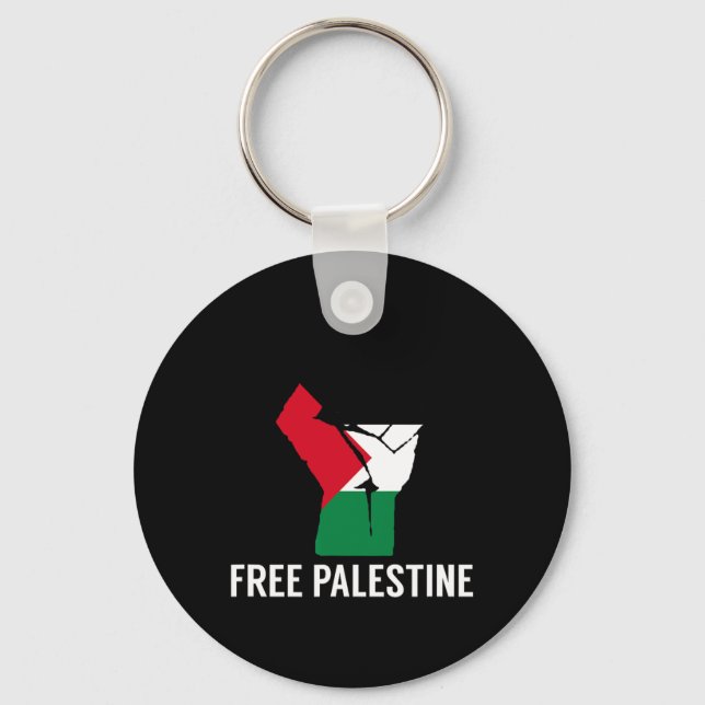 Resist Fist Palestinian Flag - Free Palestine  Key Ring (Front)