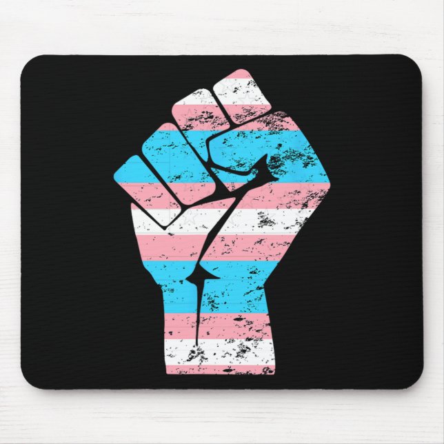 Resist Fist Transgender Flag Trans Pride  Mouse Pad (Front)