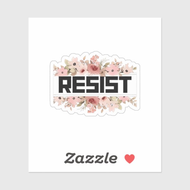RESIST Floral Anti Trump Political Protest (Sheet)