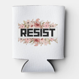 RESIST Floral Anti Trump Political Protest Can Cooler