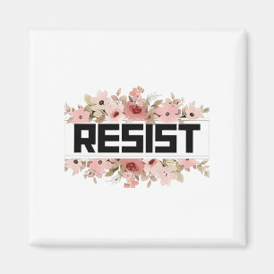 RESIST Floral Anti Trump Political Protest Magnet