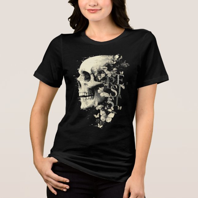 Resist Floral Grunge Tri-Blend Shirt (Front)