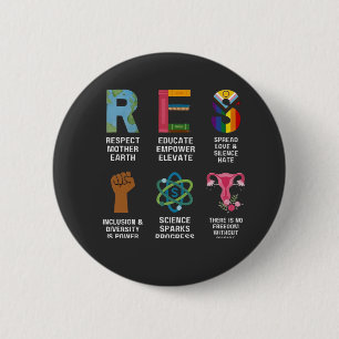 Resist Floral LGBTQ Rights Trans Equality  6 Cm Round Badge