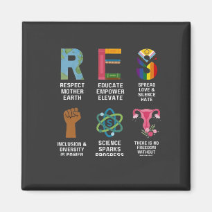 Resist Floral LGBTQ Rights Trans Equality Magnet